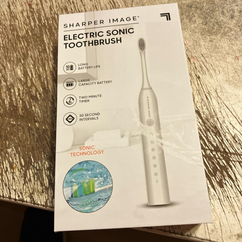 Sharper Image White Sonic Toothbrush